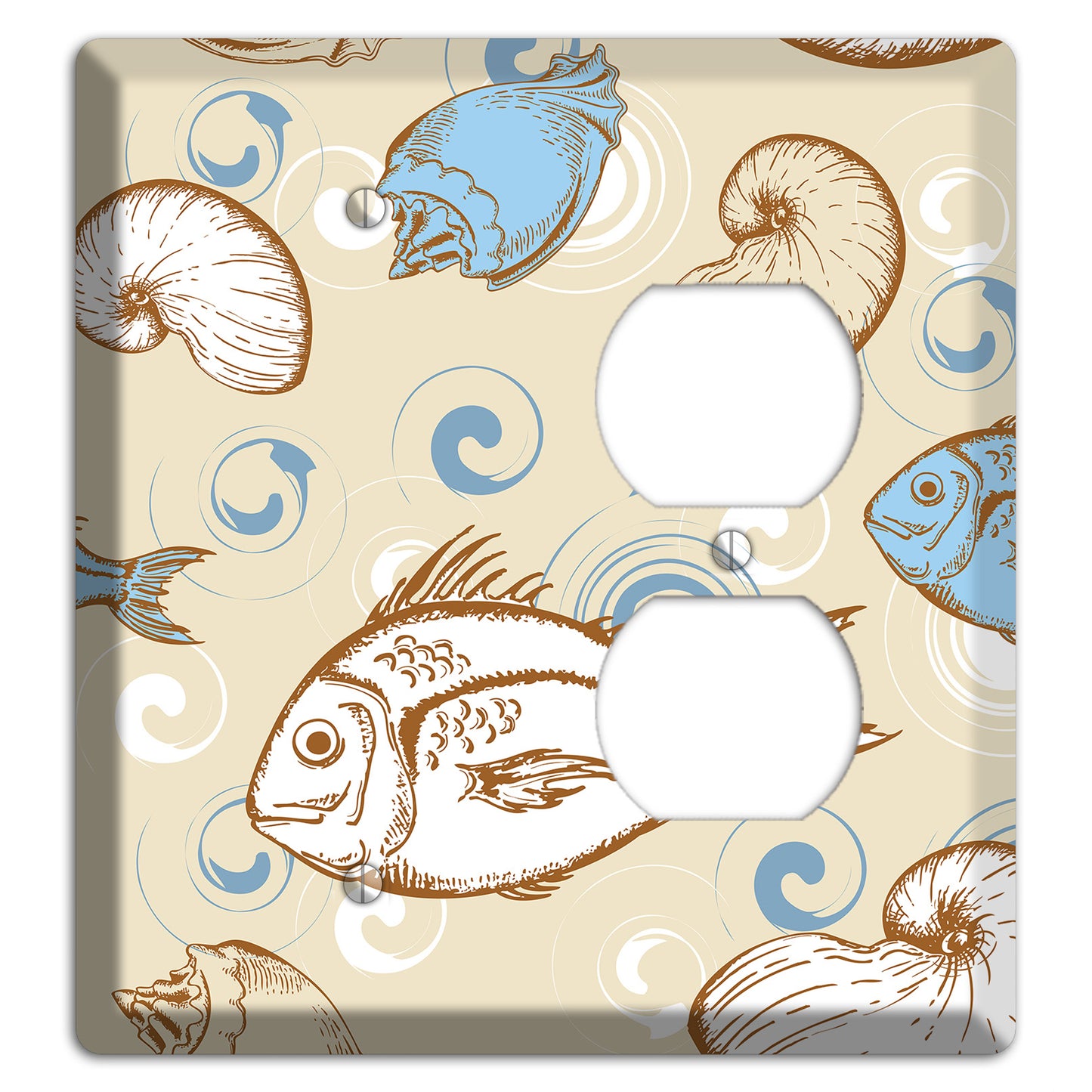 Mixed Sea Life Style 2 Blank / Duplex Wallplate