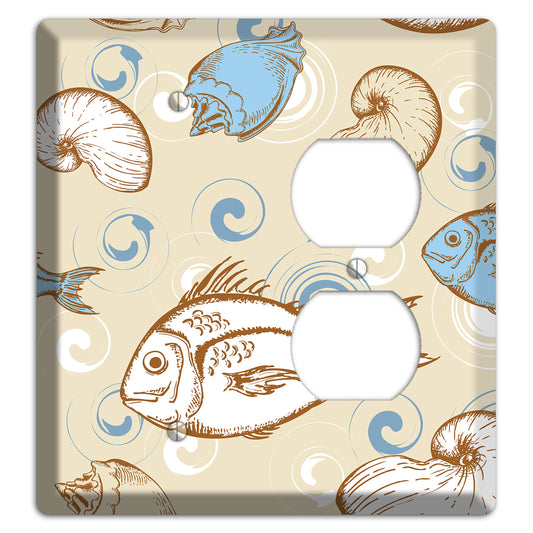 Mixed Sea Life Style 2 Blank / Duplex Wallplate