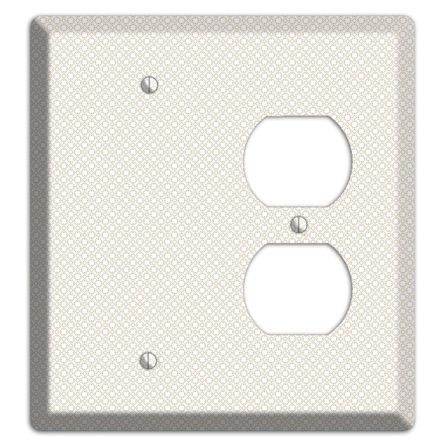 Off White Geometric Blank / Duplex Wallplate