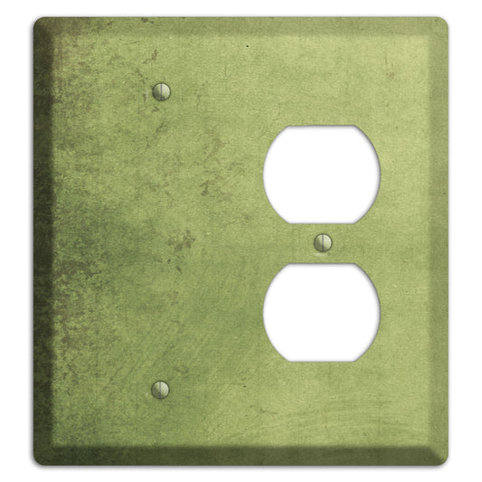 Green Smoke Vintage Grunge Blank / Duplex Wallplate