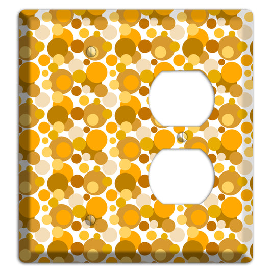 Multi Umber Bubble Dots Blank / Duplex Wallplate