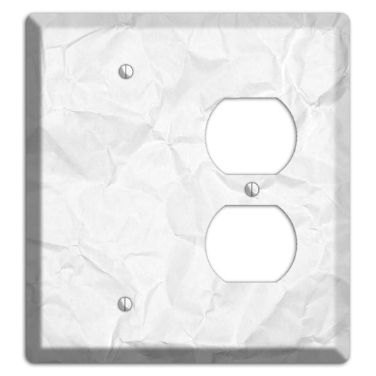 Concrete Crinkled Paper Blank / Duplex Wallplate