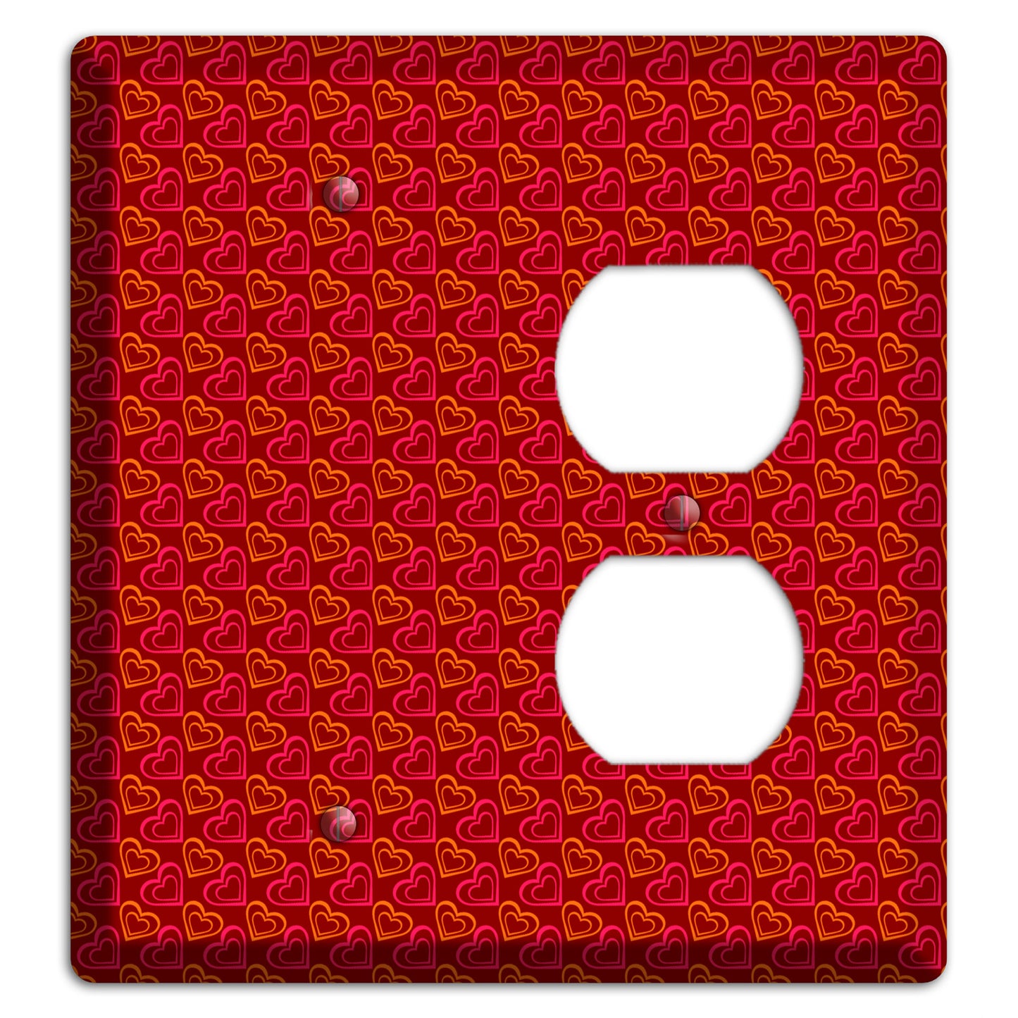 Red and Orange Hearts Blank / Duplex Wallplate