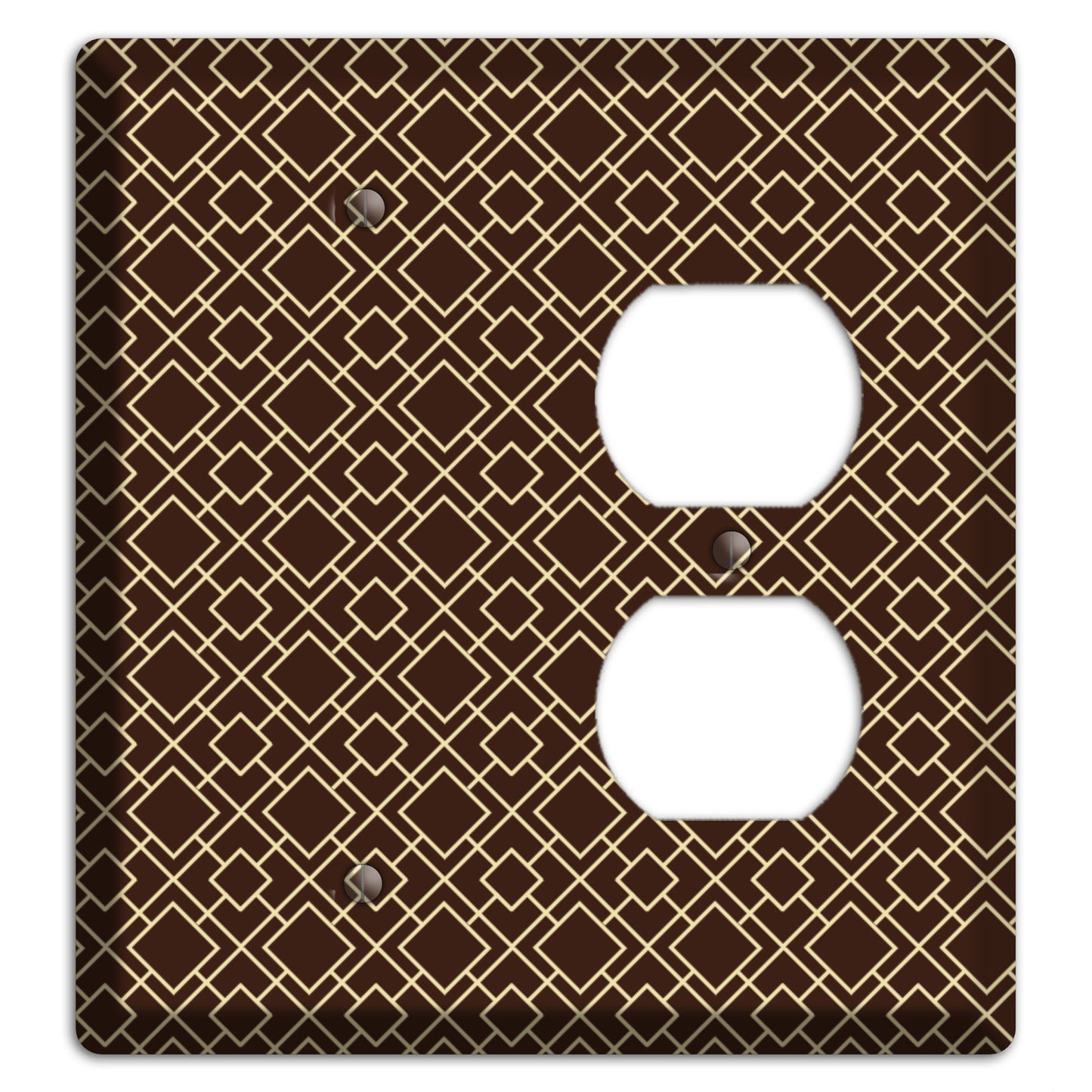 Asian Square Pattern Blank / Duplex Wallplate