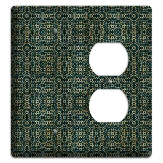 Dark Green Grunge Tapestry Blank / Duplex Wallplate