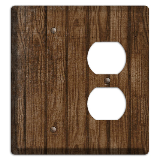 Spice Weathered Wood Blank / Duplex Wallplate