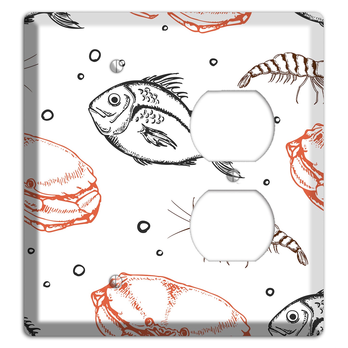 Mixed Sea Life Style 3 Blank / Duplex Wallplate