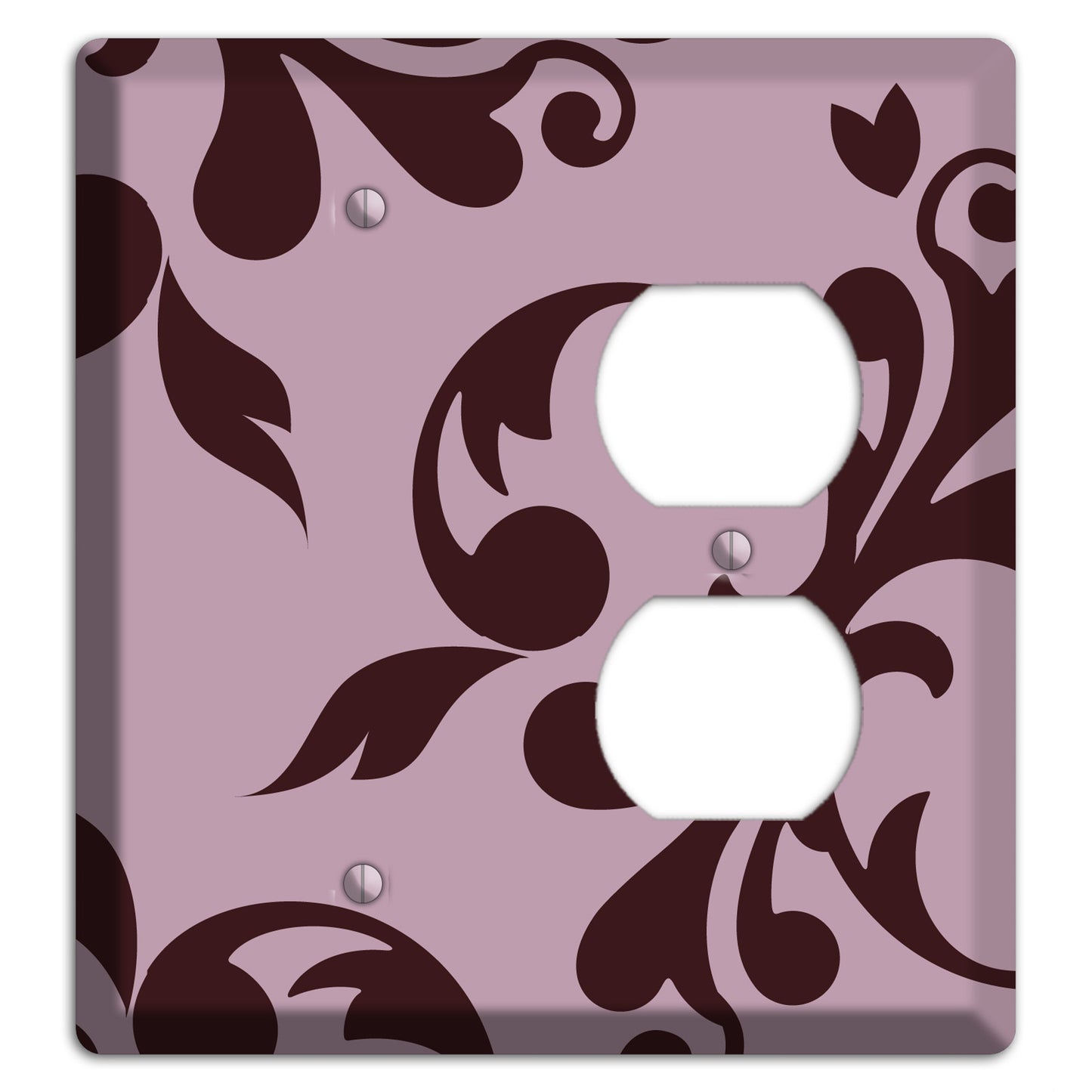 Dusty Rose and Burgundy Toile Blank / Duplex Wallplate