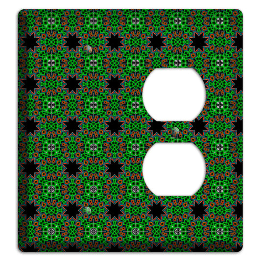 Green Foulard 2 Blank / Duplex Wallplate