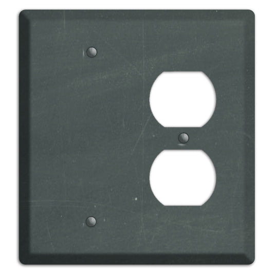 Chalk Dark Grey Blank / Duplex Wallplate