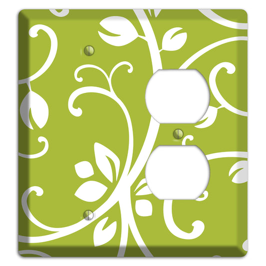 Green Bud Sprig Blank / Duplex Wallplate