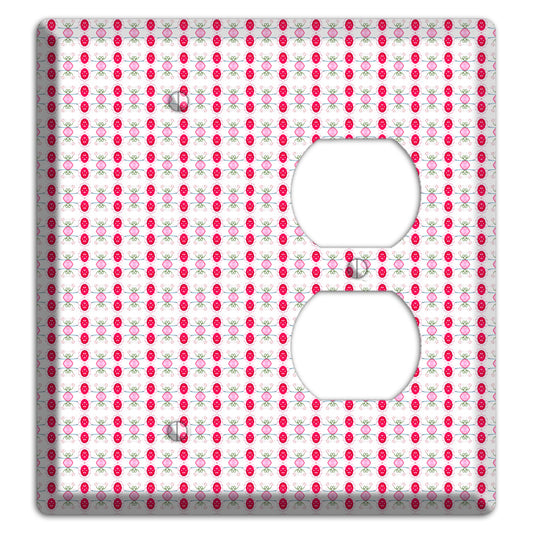 Multi Pink Cartouche Blank / Duplex Wallplate