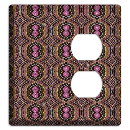 Pink and Brown Tapestry Blank / Duplex Wallplate