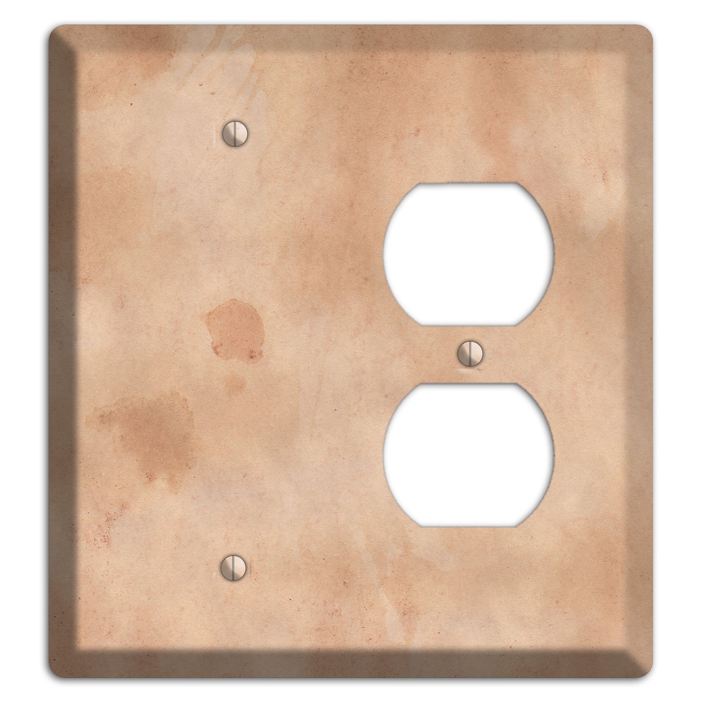 Aged Paper 4 Blank / Duplex Wallplate