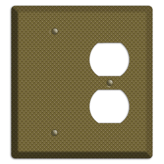 Brown Tiny Deco Scallop Blank / Duplex Wallplate