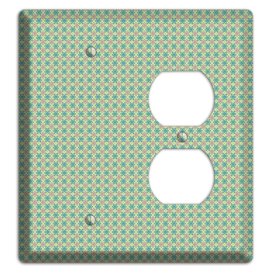 Multi Green Foulard Blank / Duplex Wallplate