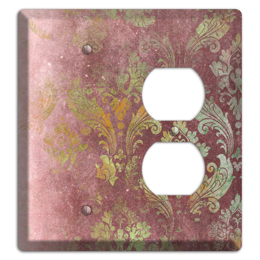 Roman Coffee Whimsical Damask Blank / Duplex Wallplate