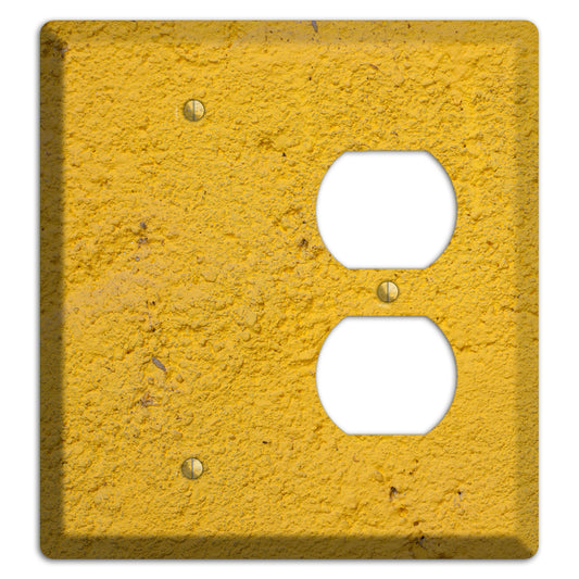 Yellow Concrete Blank / Duplex Wallplate