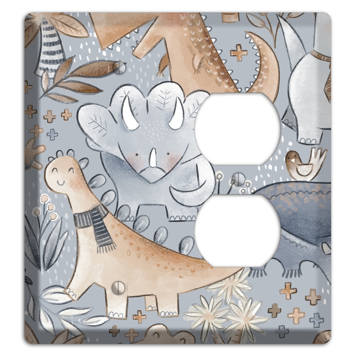 Dinosaur Friends Blank / Duplex Wallplate