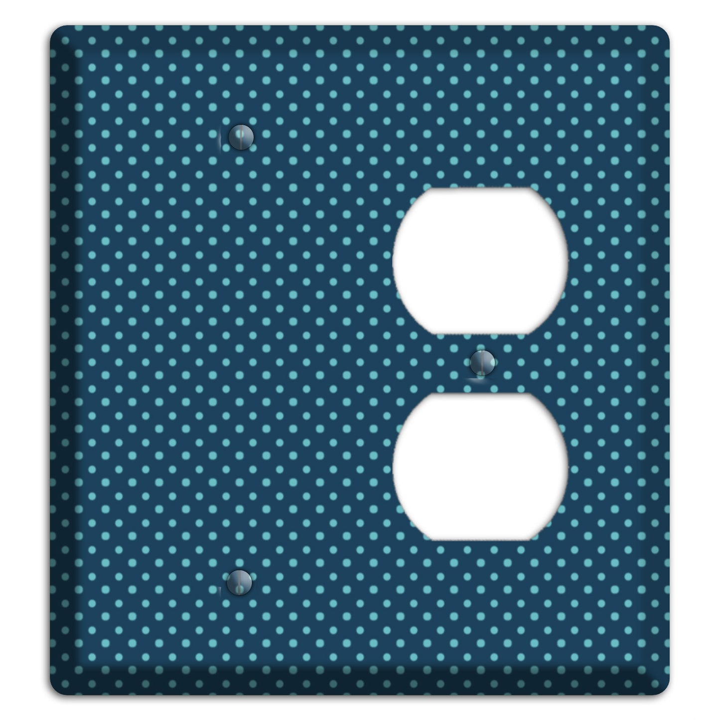 Multi Blue Tiny Polka Dots Blank / Duplex Wallplate