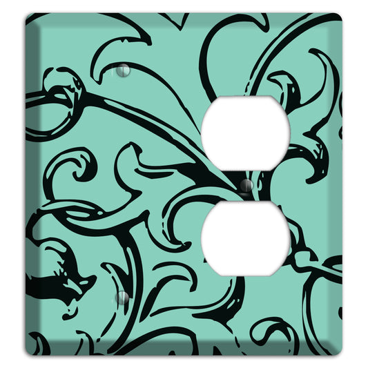 Victorian Aqua Blank / Duplex Wallplate