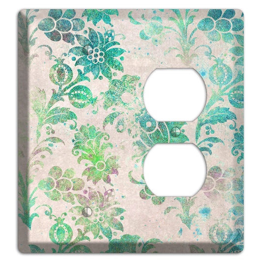 Acapulco Whimsical Damask Blank / Duplex Wallplate