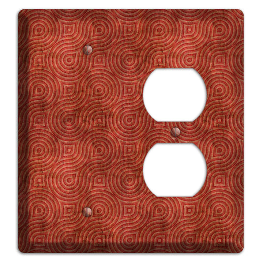 Red Swirl Blank / Duplex Wallplate