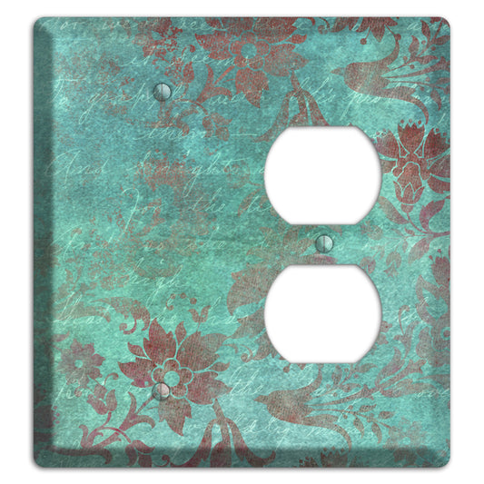 Sea Nymph Whimsical Damask Blank / Duplex Wallplate