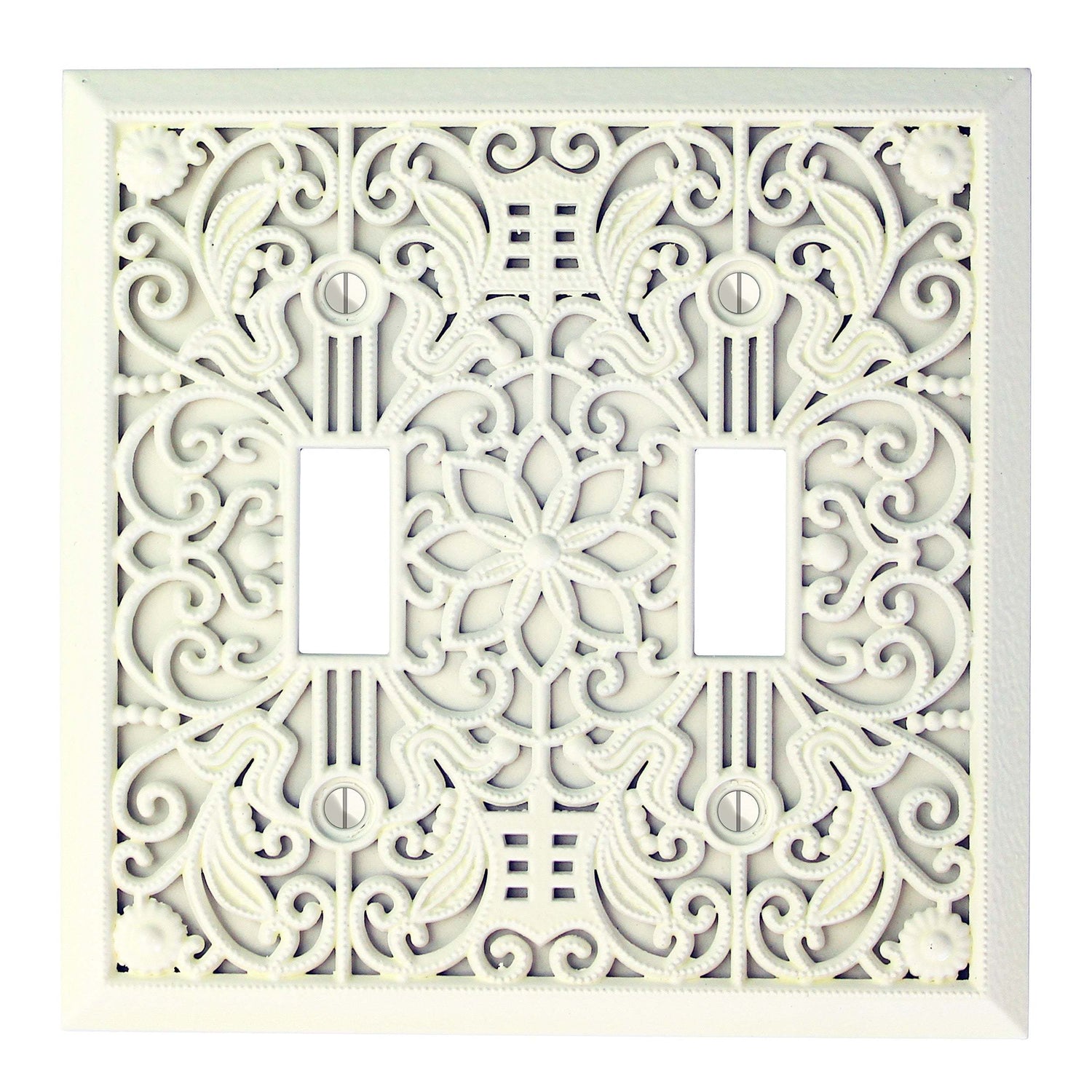 Linen Filigree Shabby Chic Double Toggle:Wallplatesonline.com