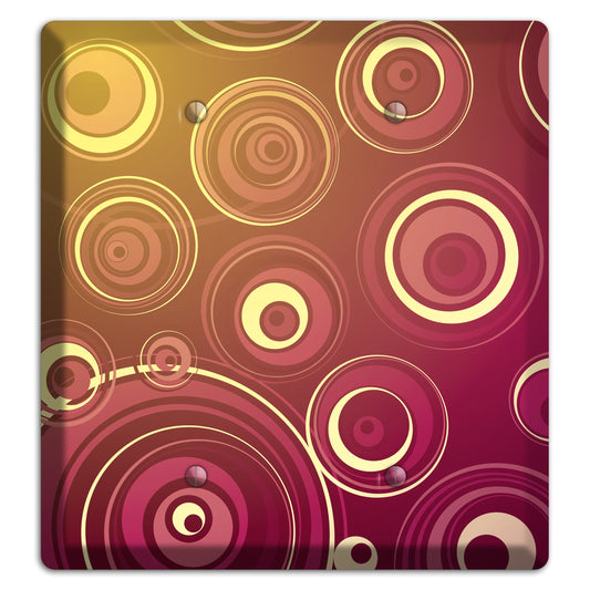 Maroon and Yellow Circles 2 Blank Wallplate