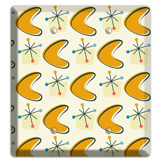 Yellow Boomerang 2 Blank Wallplate