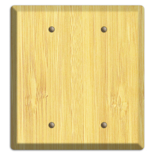 Natural Bamboo Wood Double Blank Cover Plate