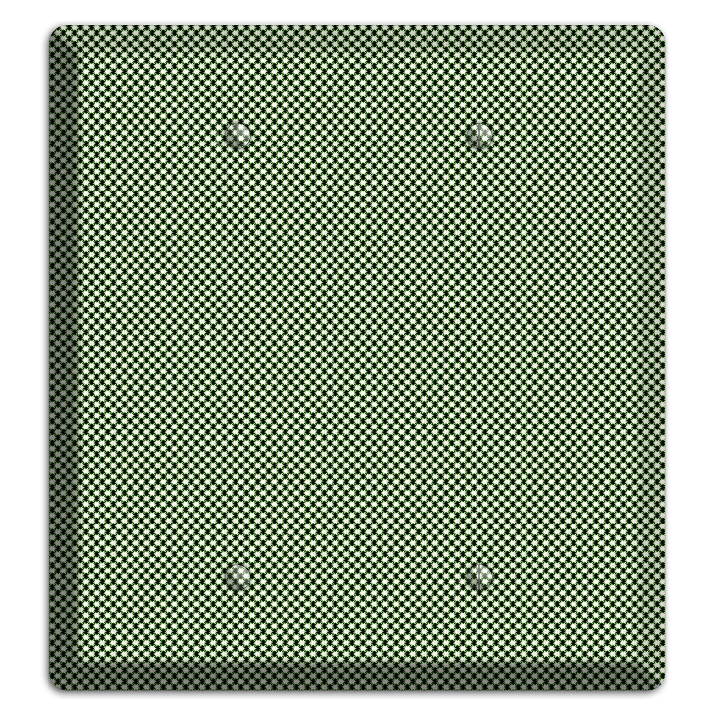 Green Tiny Check 2 Blank Wallplate