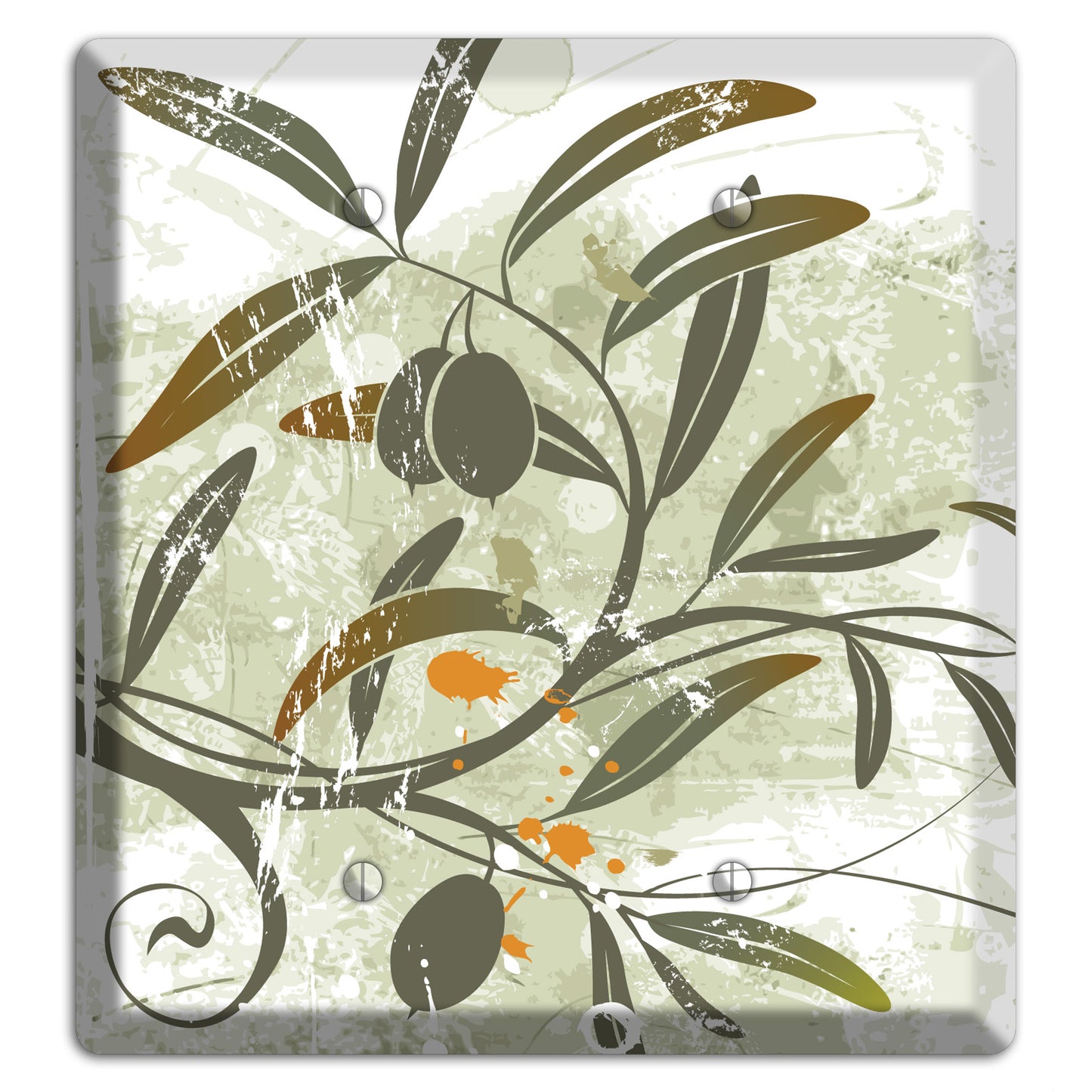 Green Olive Foliage 2 Blank Wallplate