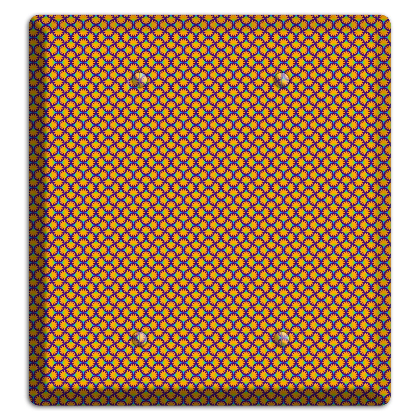 Purple Orange Green Scallop Translation 2 Blank Wallplate