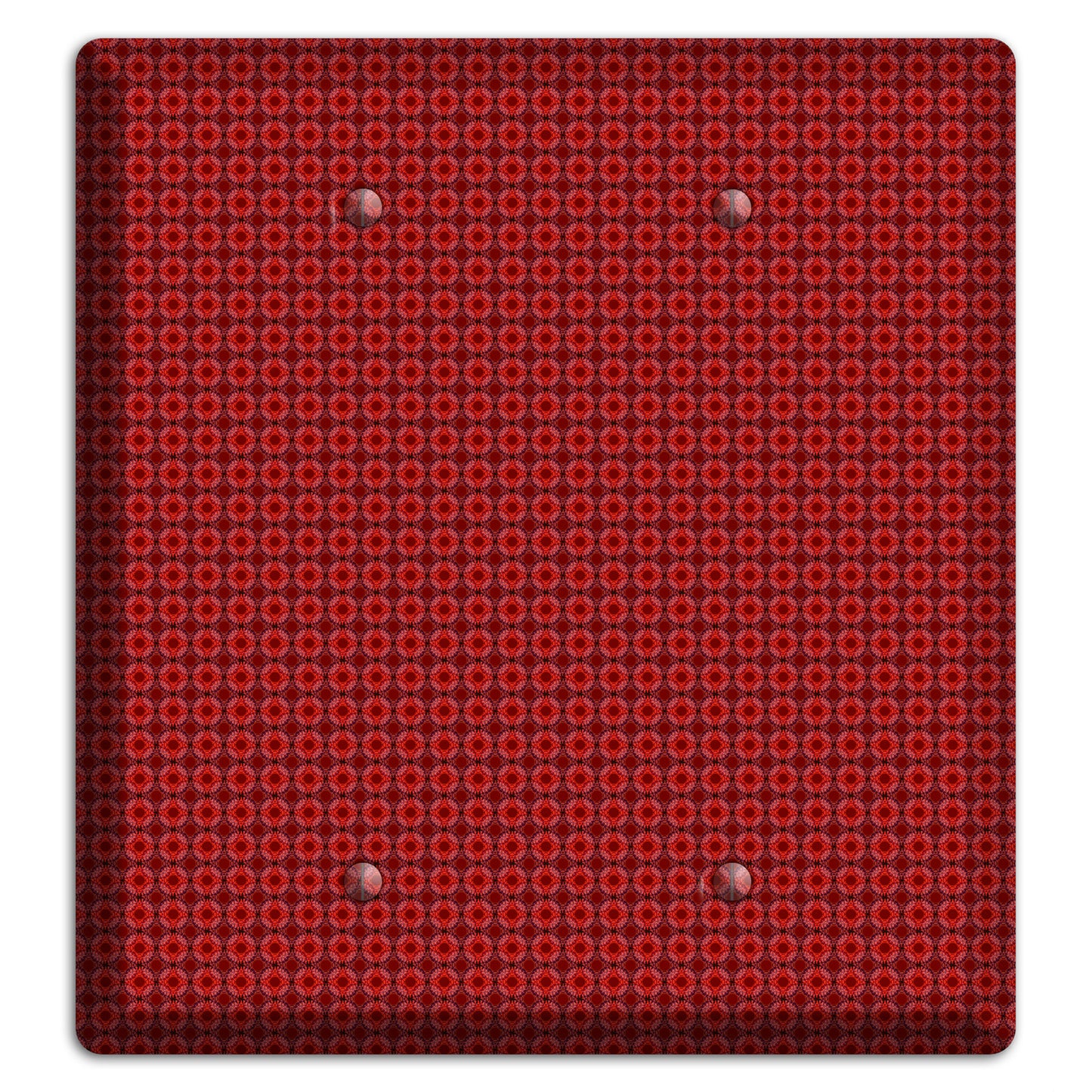 Multi Red Tiled Foulard 2 Blank Wallplate