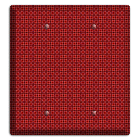 Multi Red Tiled Foulard 2 Blank Wallplate