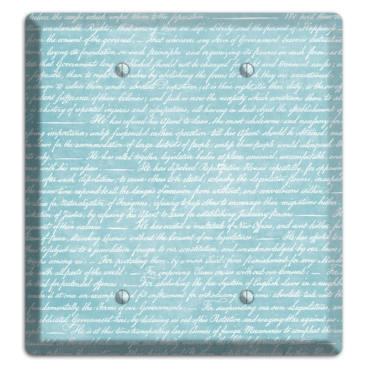 Blue Stained Script 2 Blank Wallplate