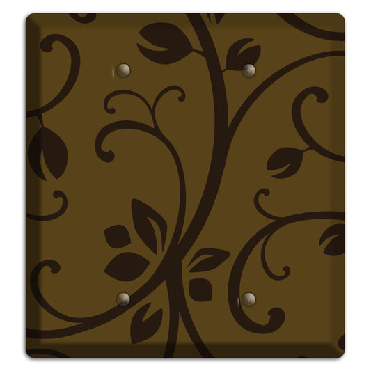 Brown Bud Sprig 2 Blank Wallplate