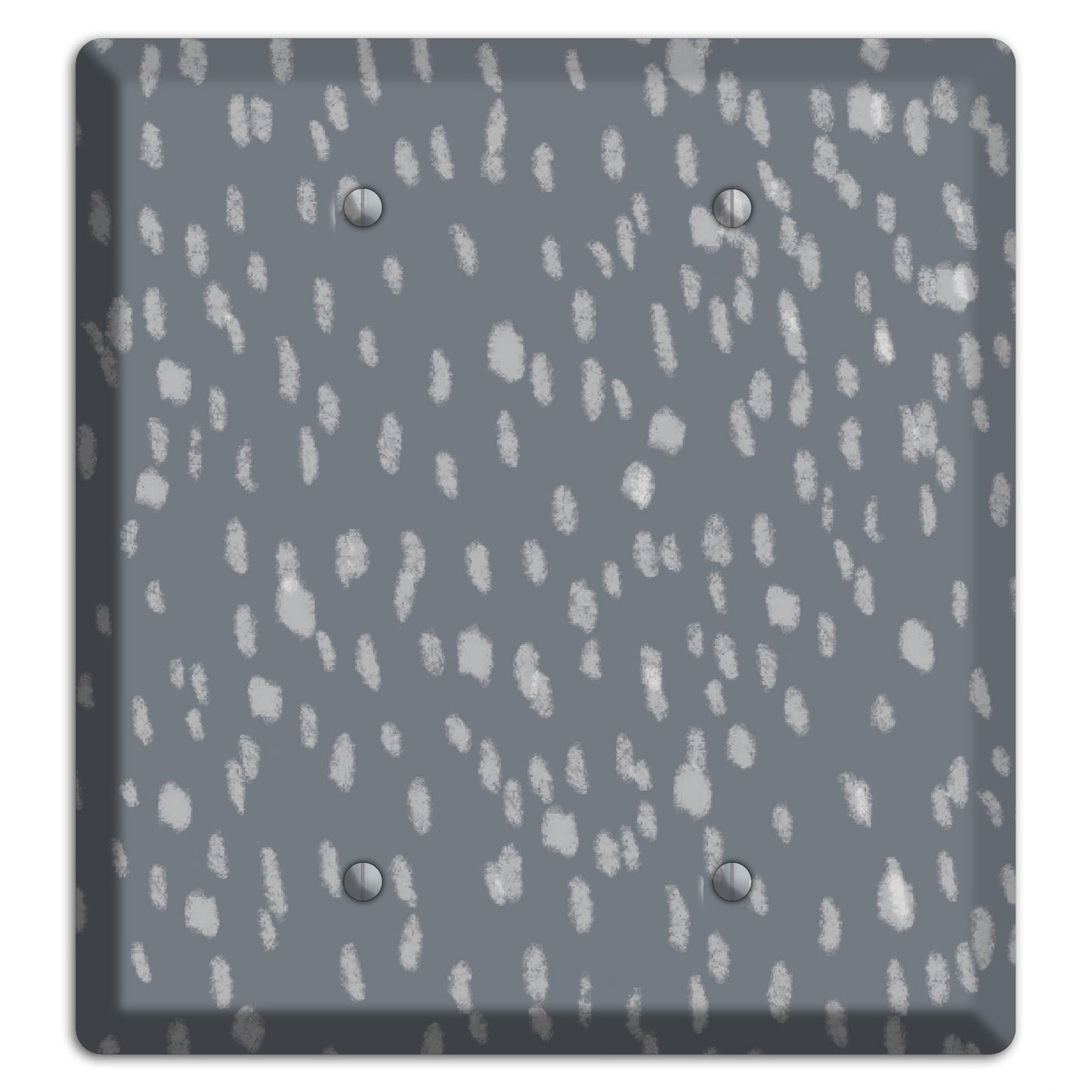 Gray and White Speckle 2 Blank Wallplate