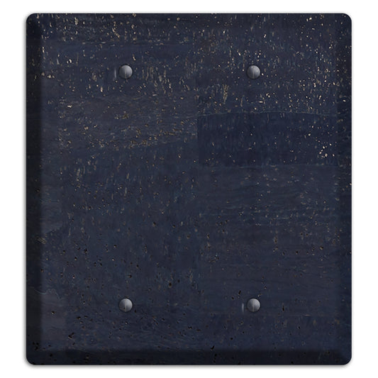 Navy Cork 2 Blank Wallplate