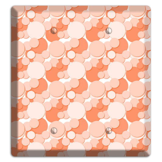 Multi Coral Bubble Dots 2 Blank Wallplate