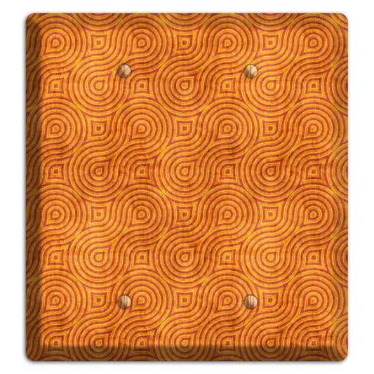 Red and Orange Swirl 2 Blank Wallplate