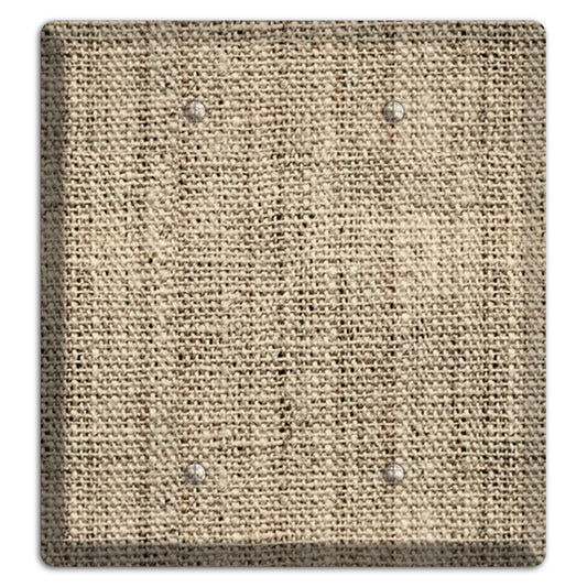 Hillary Burlap 2 Blank Wallplate