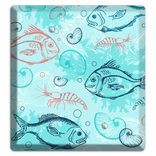 Mixed Sea Life Style 24 2 Blank Wallplate