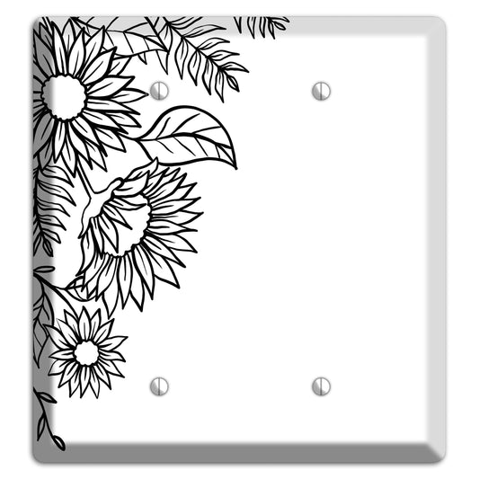 Hand-Drawn Floral 5 2 Blank Wallplate