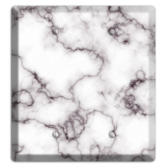 Black Stained Marble 2 Blank Wallplate