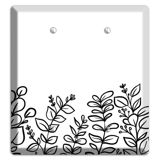 Hand-Drawn Floral 13 2 Blank Wallplate