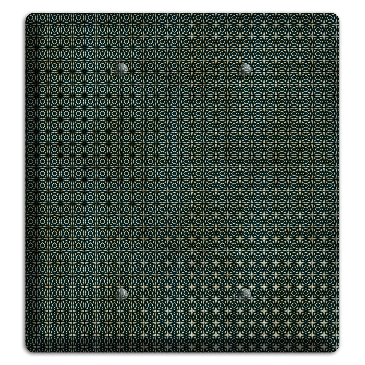 Dark Green Grunge Tiny Tiled Tapestry 4 2 Blank Wallplate