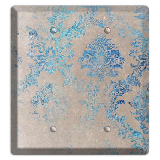 Pewter Whimsical Damask 2 Blank Wallplate